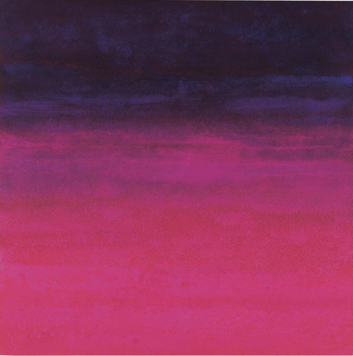 Kunstwerk von Rupprecht Geiger mit einem Farbverlauf von oben dunklem Lila zu Pink