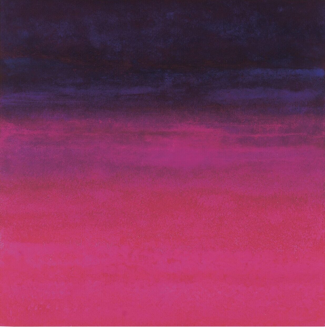 Kunstwerk von Rupprecht Geiger mit einem Farbverlauf von oben dunklem Lila zu Pink