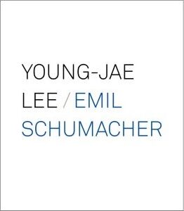 Katalog-Cover mit weißem Einband und schwarz-blauer, großer Schrift 'Young-Jae Lee und Emil Schumacher'